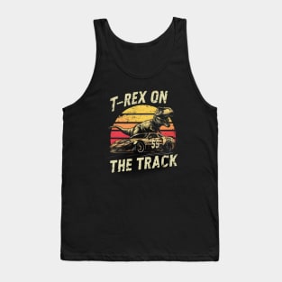 T-rex on the track Tank Top